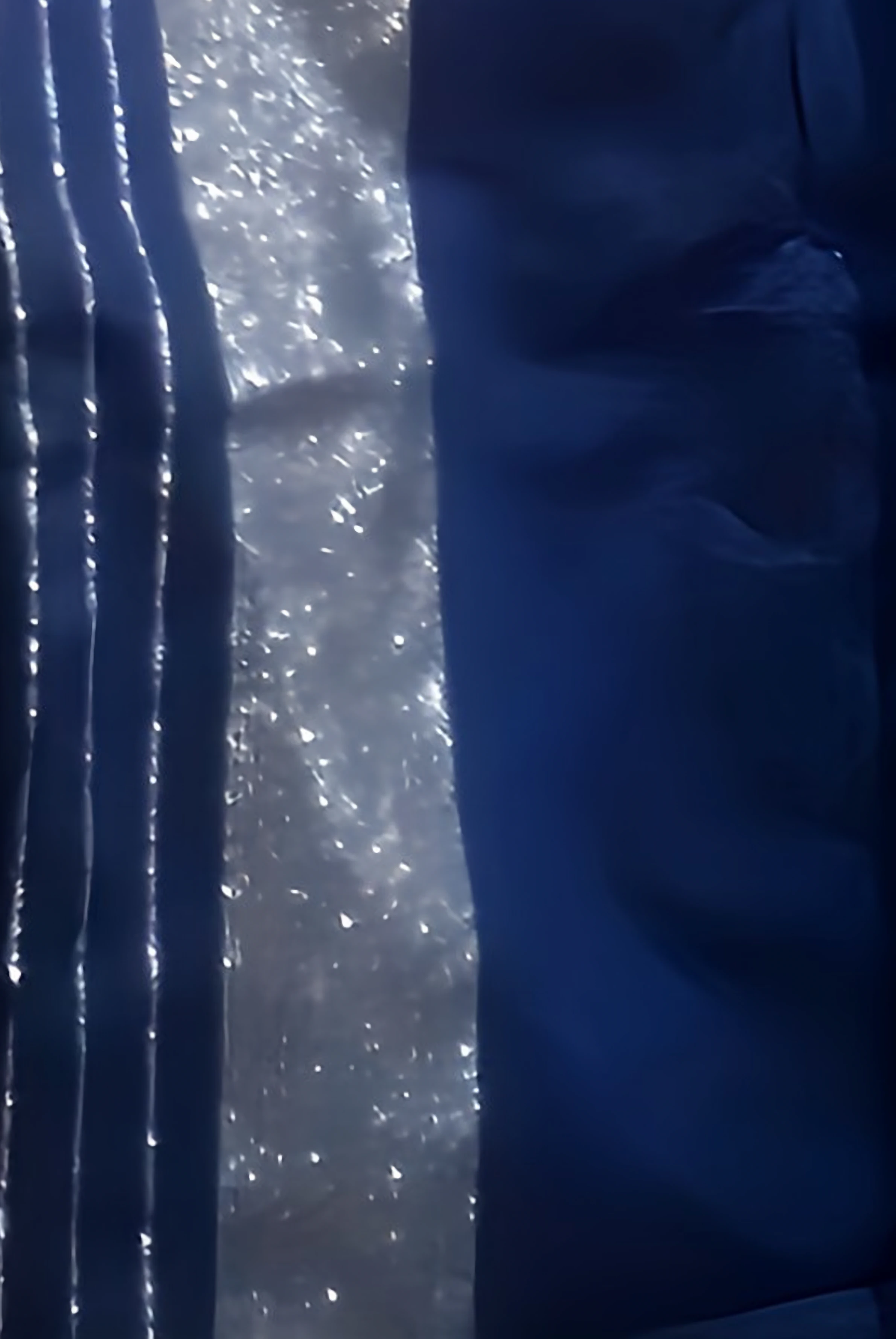 Handloom Cotton-Silk Saree with Silver Work - Navy Blue